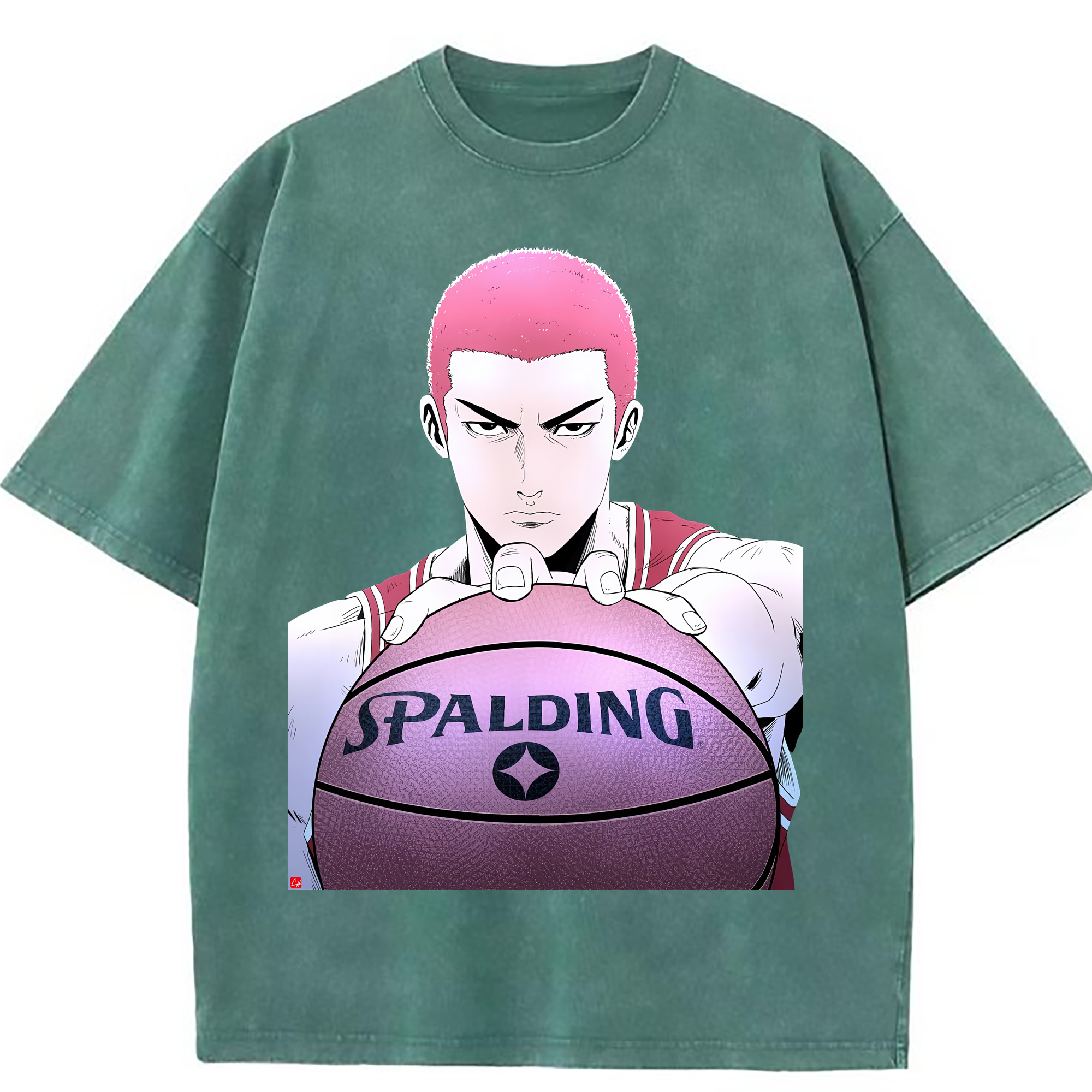 （画像用） SLAM DUNK／スラムダンク 綿100% ヴィンテージ風 半袖Tシャツ（フロントプリント）